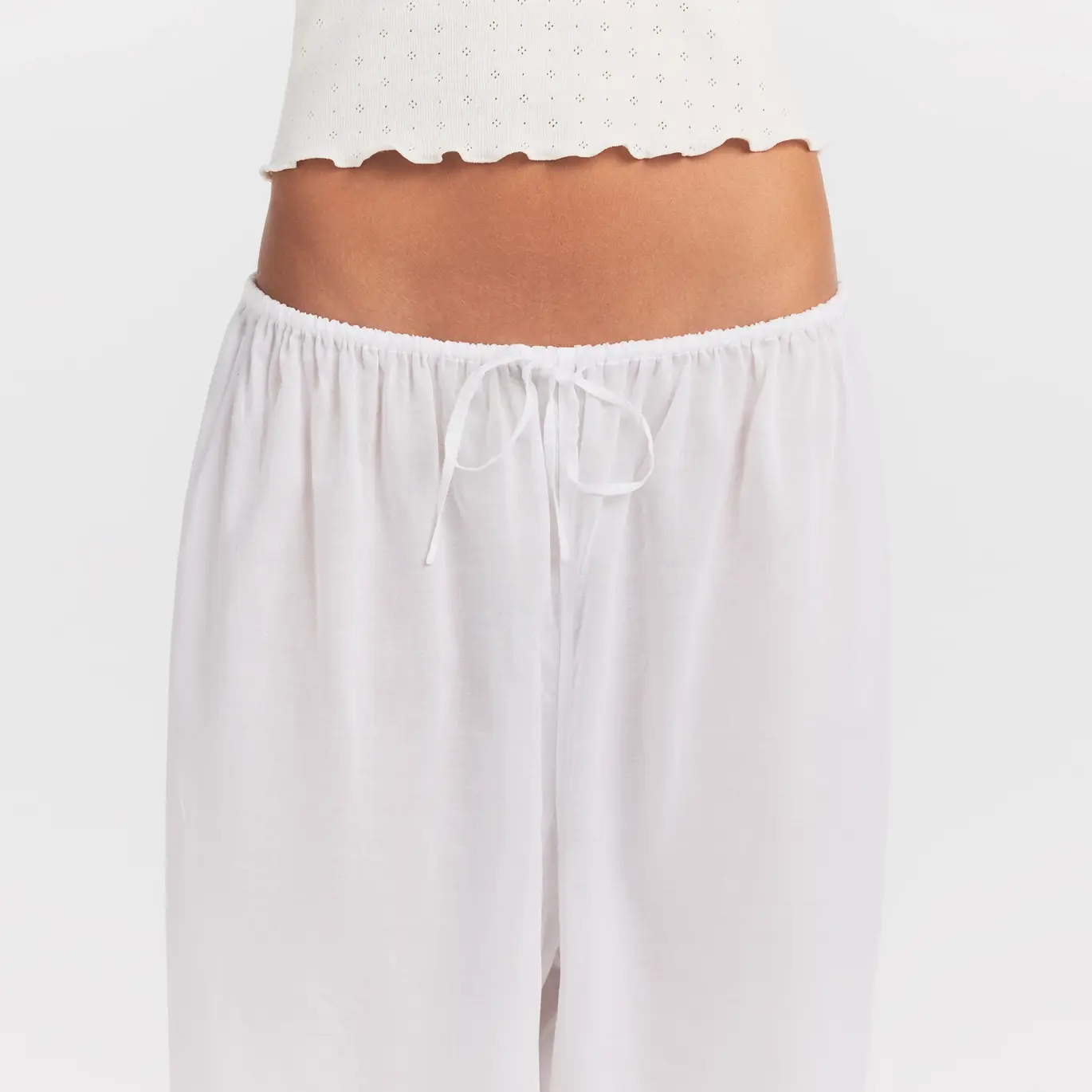 VOILE SLEEP BALLOON PANT | SNOW - Image 4