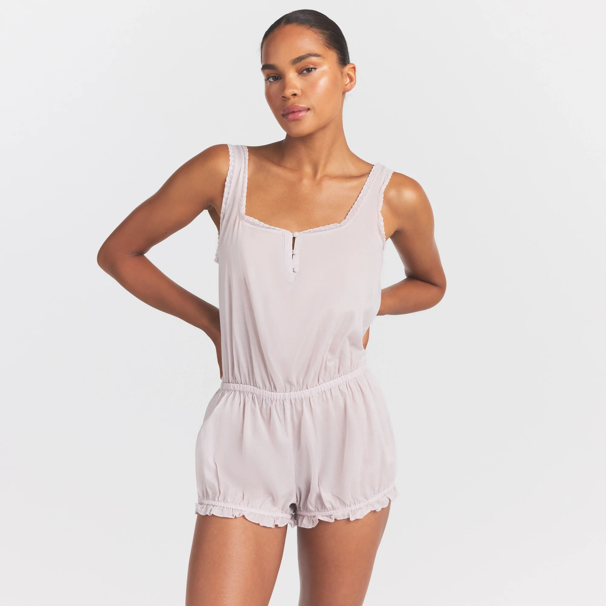 VOILE SLEEP ONESIE | LIGHT LILAC - Image 3