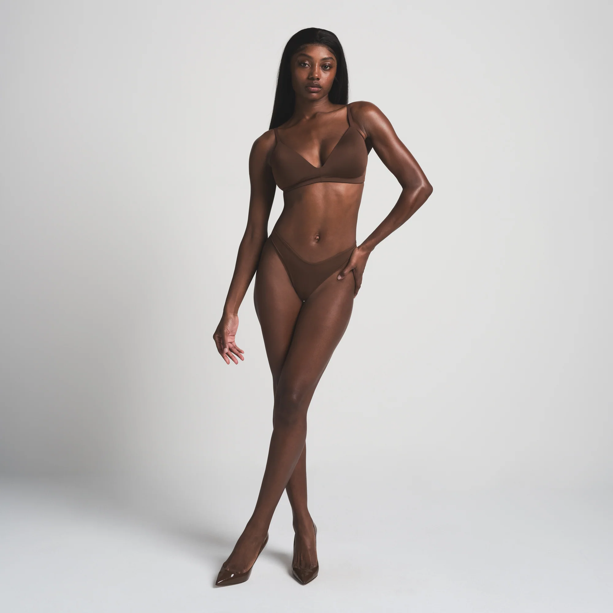 WIRELESS FORM T-SHIRT DEMI BRA | COCOA - Image 2