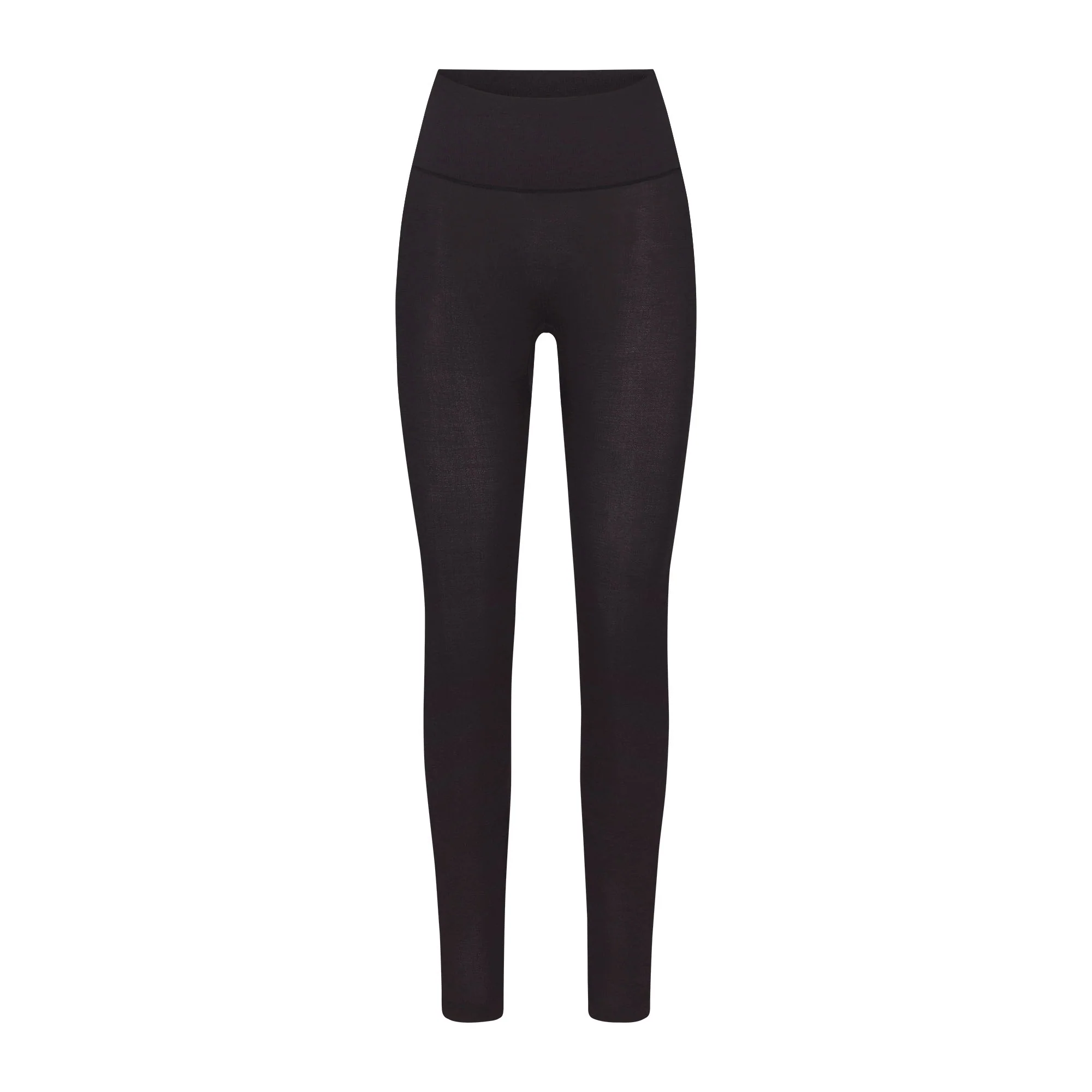 WOOL RIB HIGH-WAISTED LEGGING | OBSIDIAN