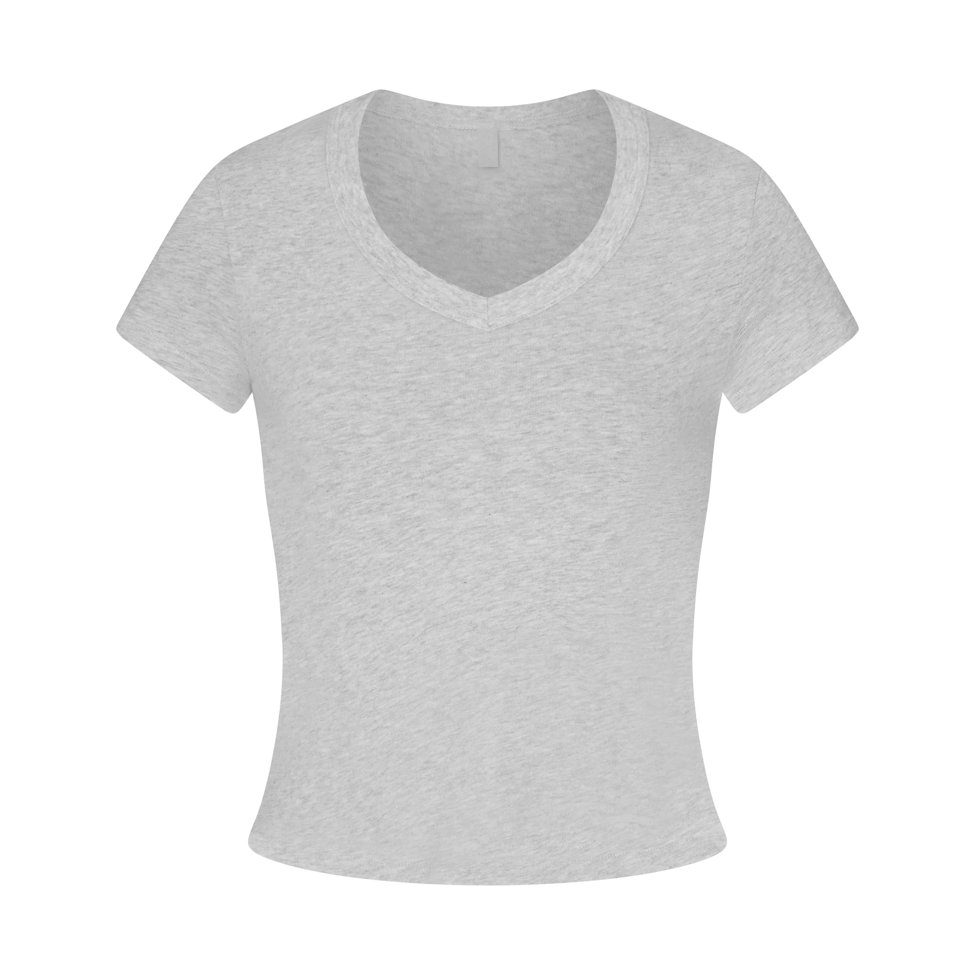 WORN IN JERSEY BABY V NECK TEE | LIGHT HEATHER GREY
