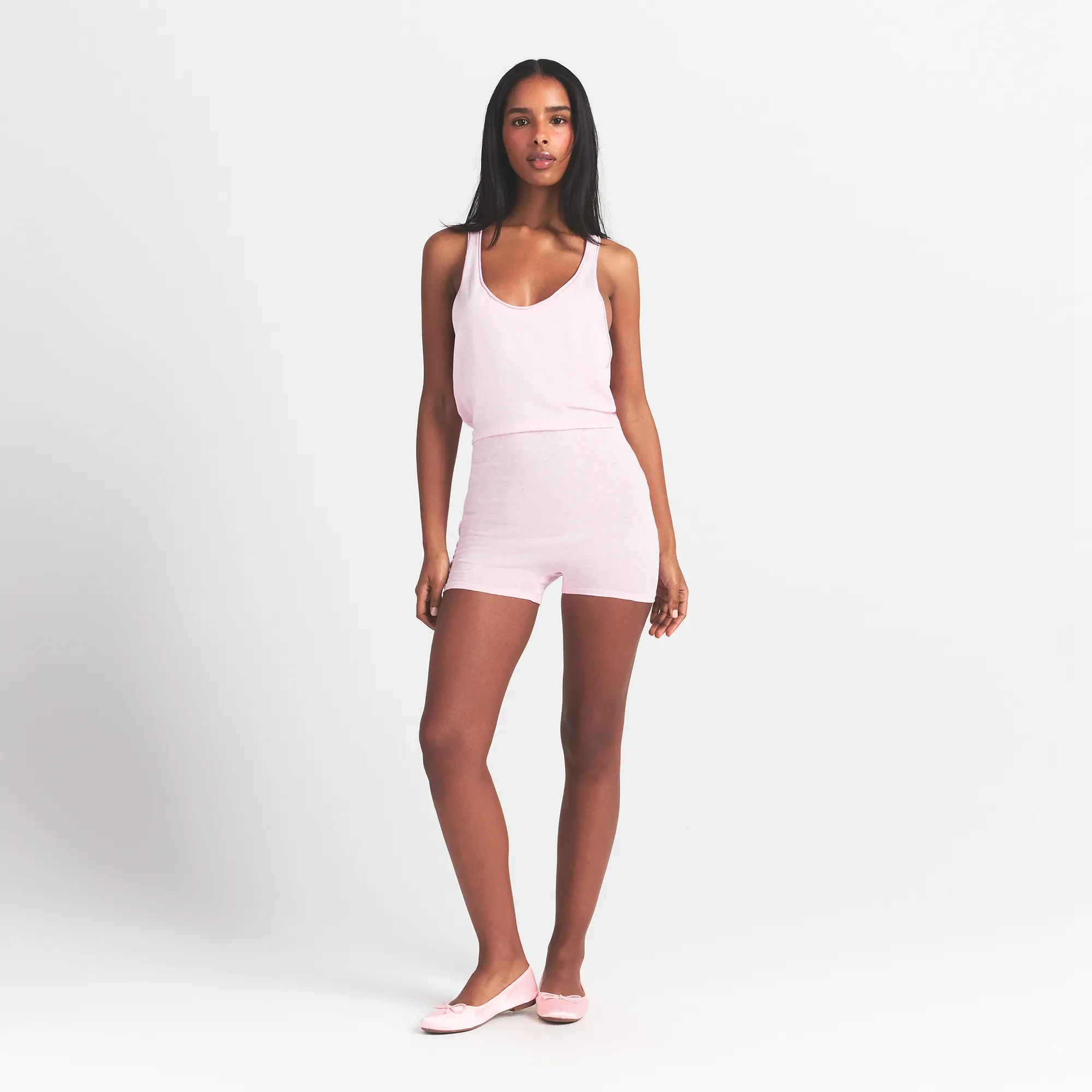 WORN IN JERSEY HEART ONESIE | BABY PINK - Image 2