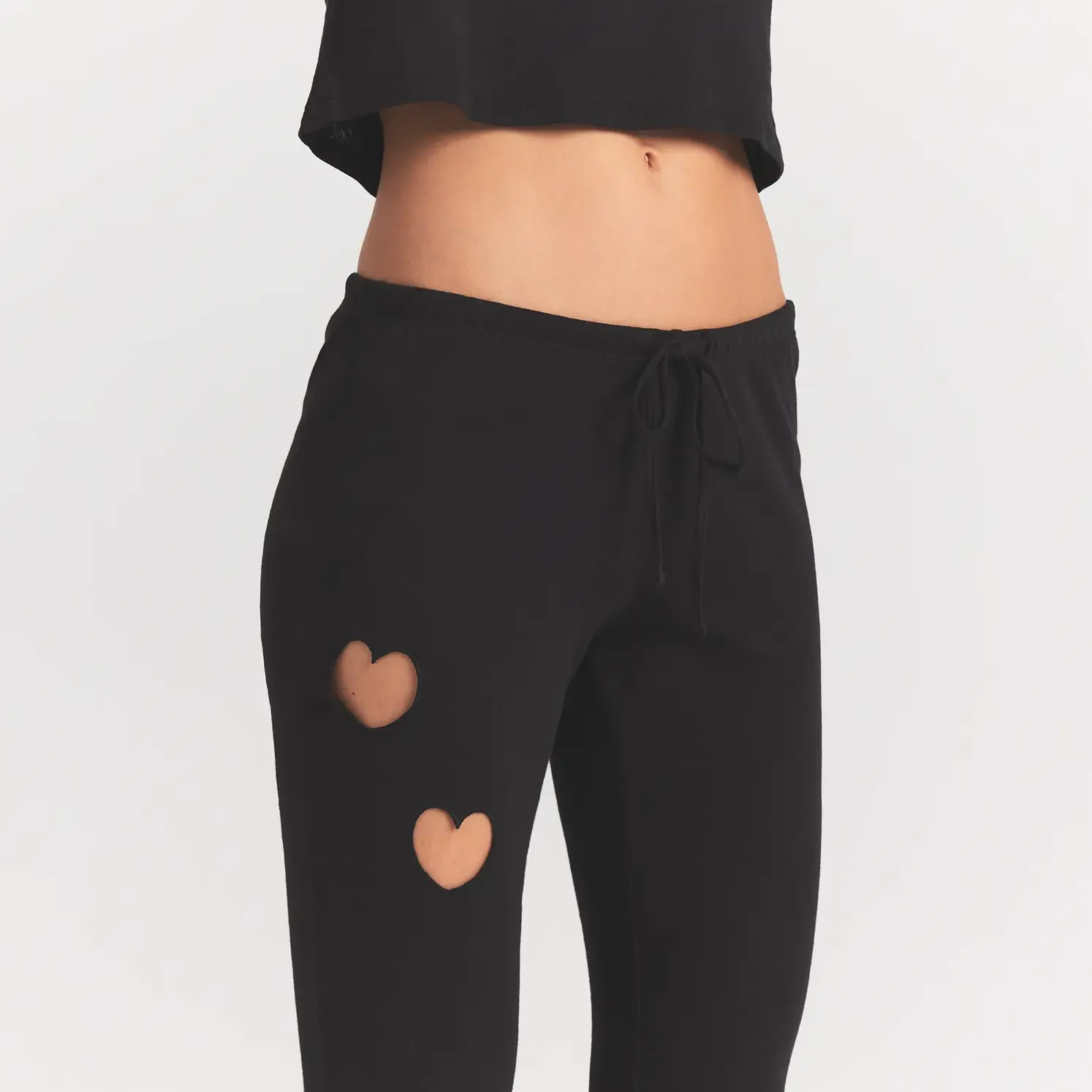 WORN IN JERSEY HEART STRAIGHT LEG PANT | WASHED ONYX - Image 3