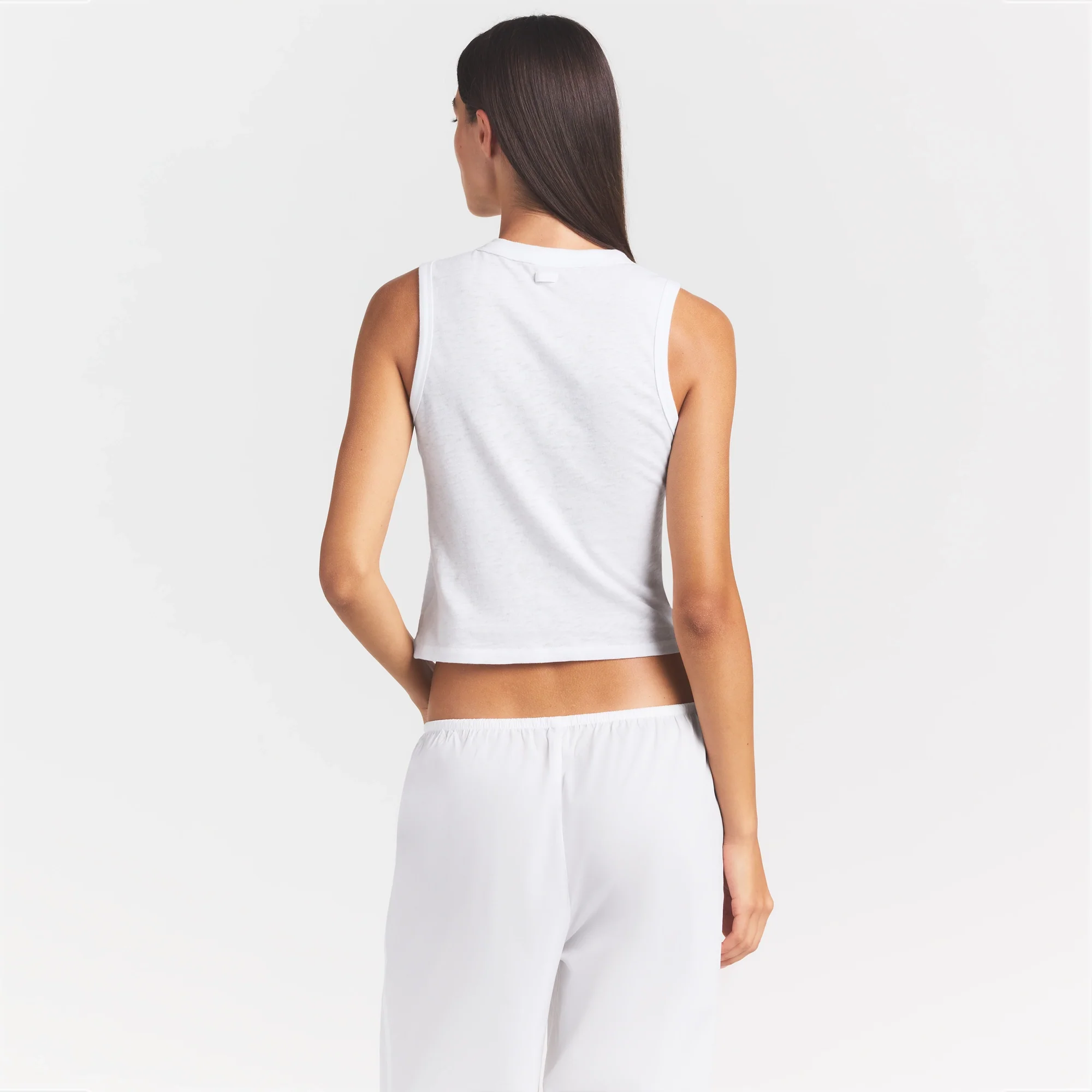 WORN IN JERSEY HIGH CREW TANK | SNOW - Image 4