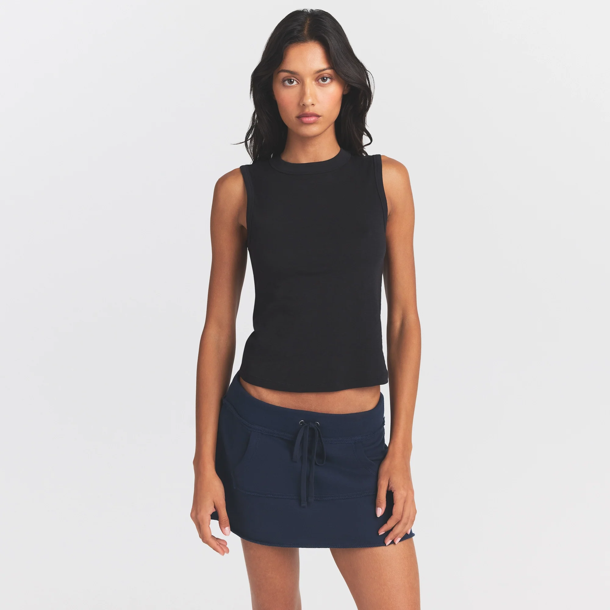 WORN IN JERSEY HIGH CREW TANK | WASHED ONYX - Image 3