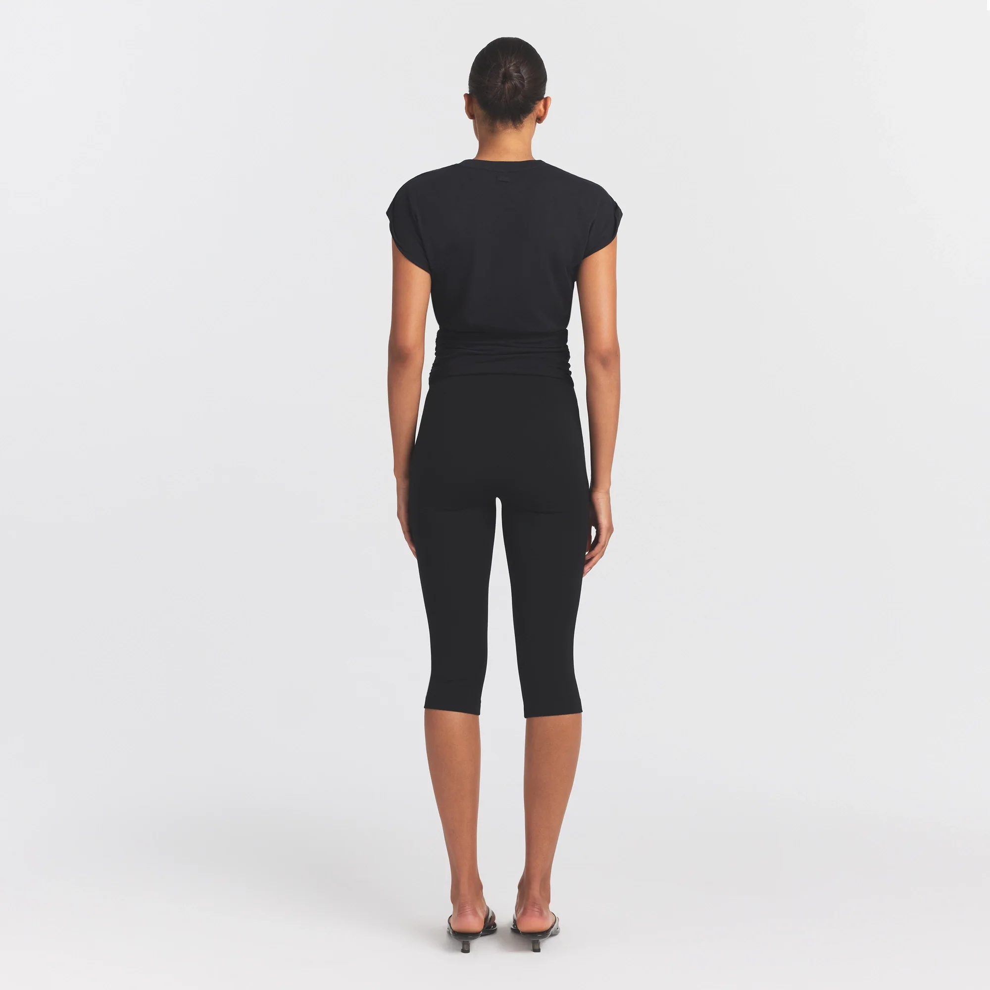 WORN IN JERSEY RUCHED TEE | WASHED ONYX - Image 5