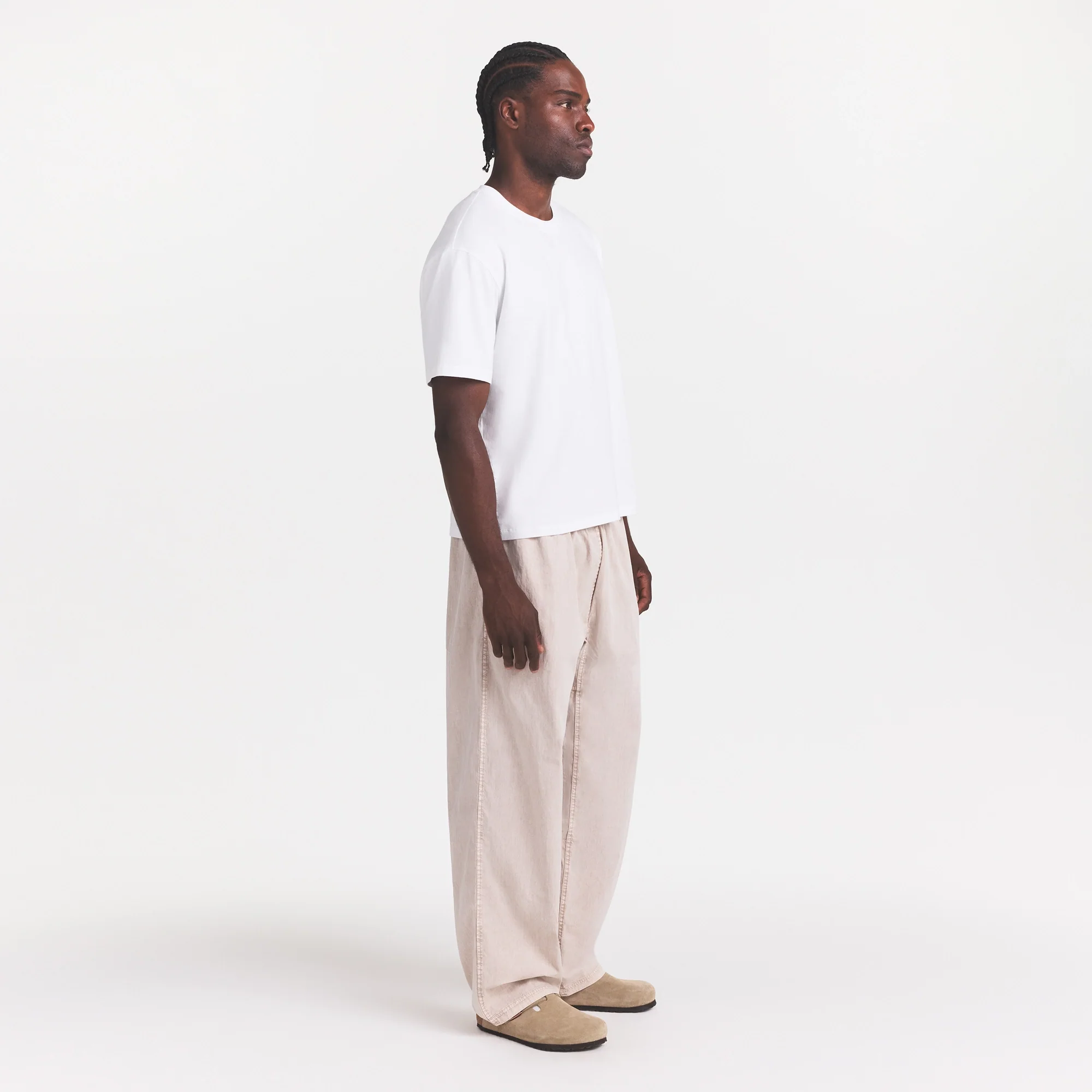 WOVEN MENS PULL-ON PANT | STONE - Image 3