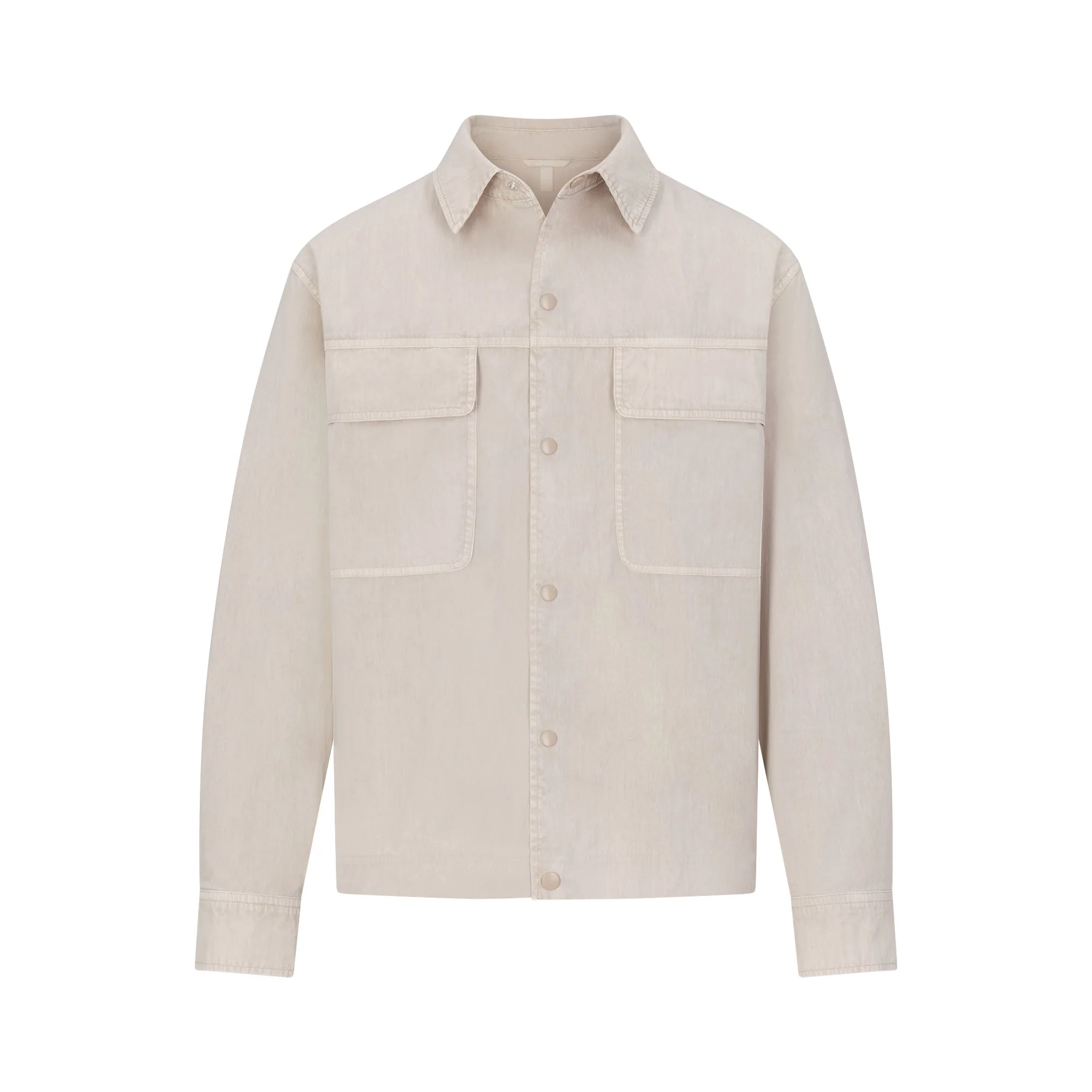 WOVEN MENS RELAXED SHIRT | STONE
