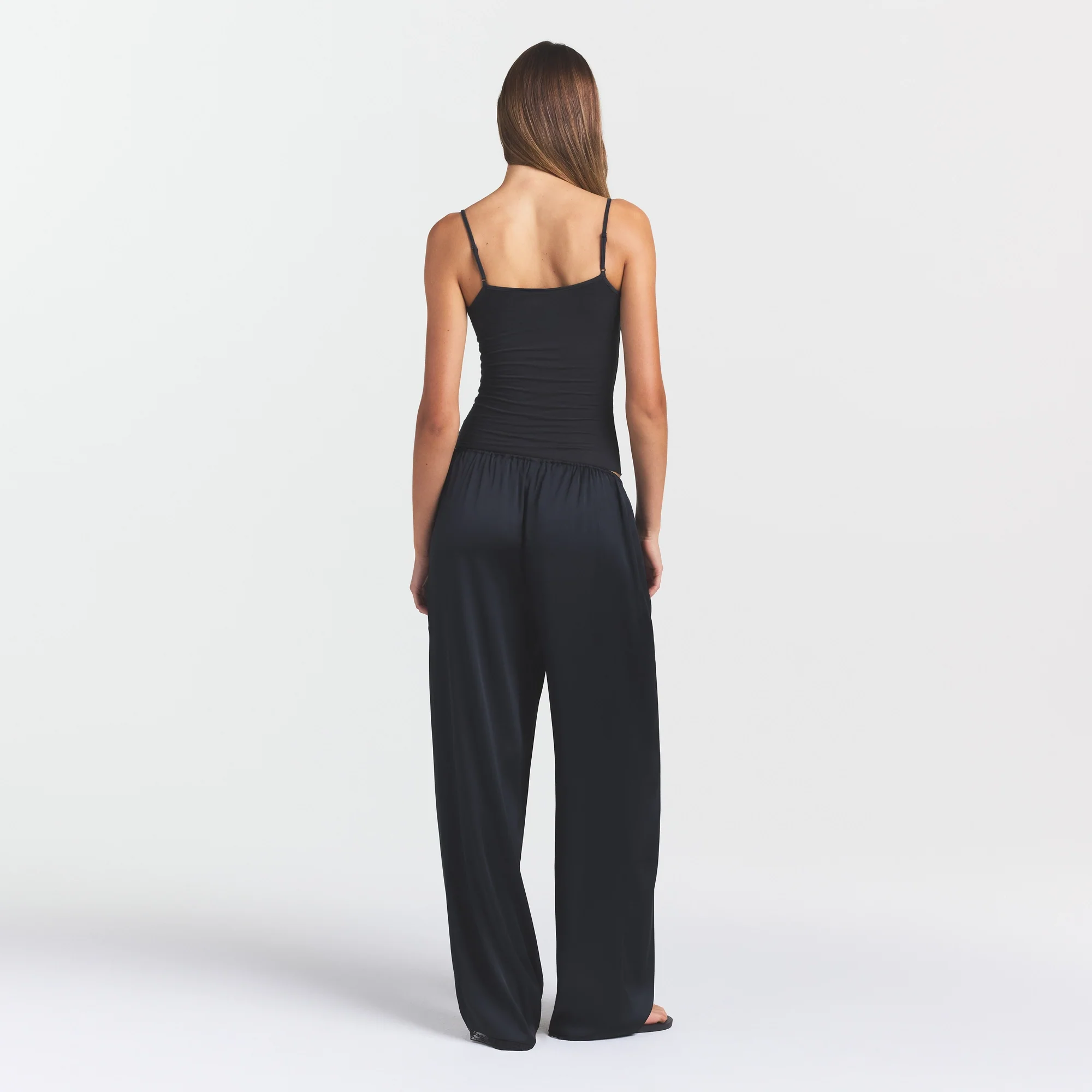 WOVEN SHINE LACE PANT | ONYX - Image 4