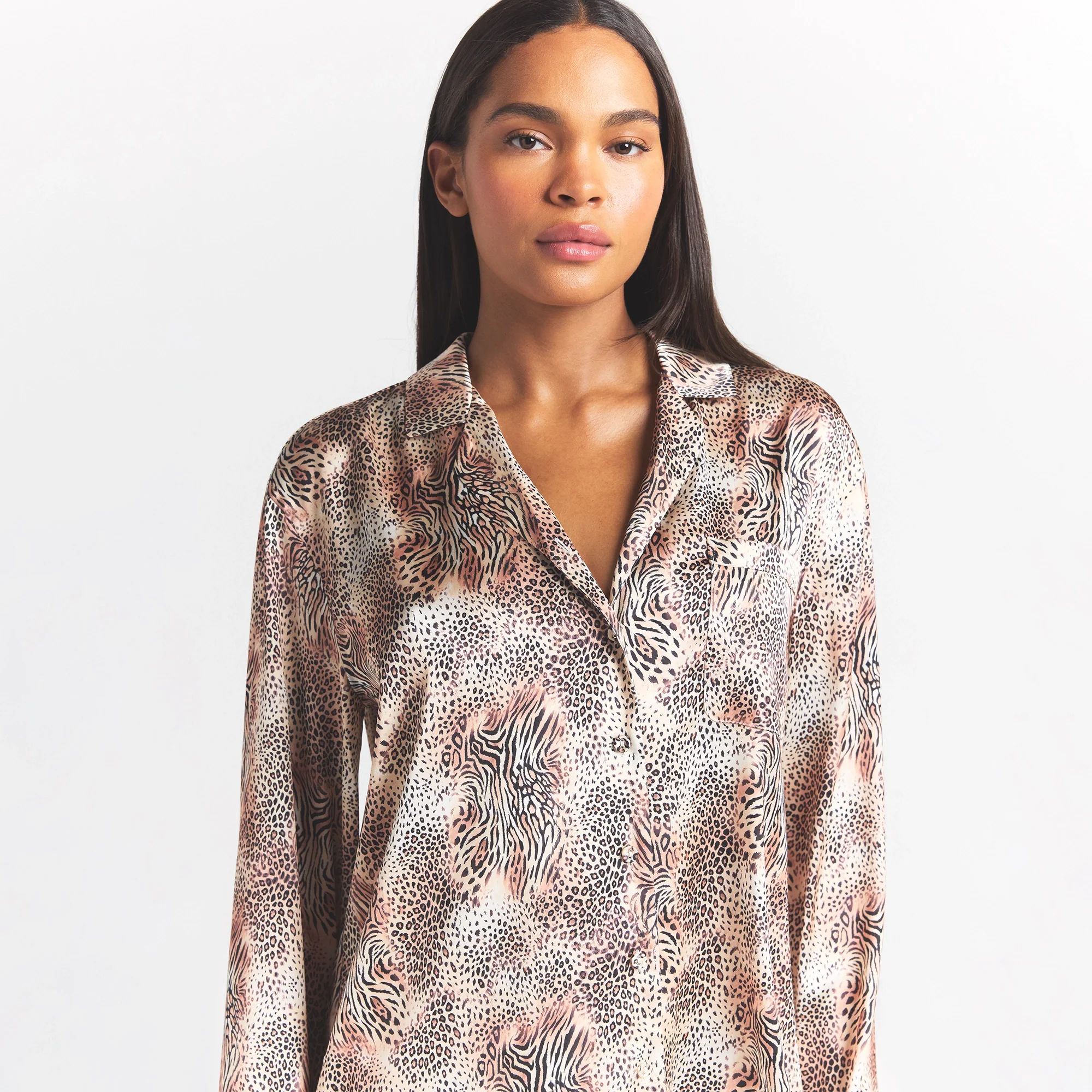 WOVEN SHINE LONG SLEEP SET | SAND MINI MULTI ANIMAL - Image 3