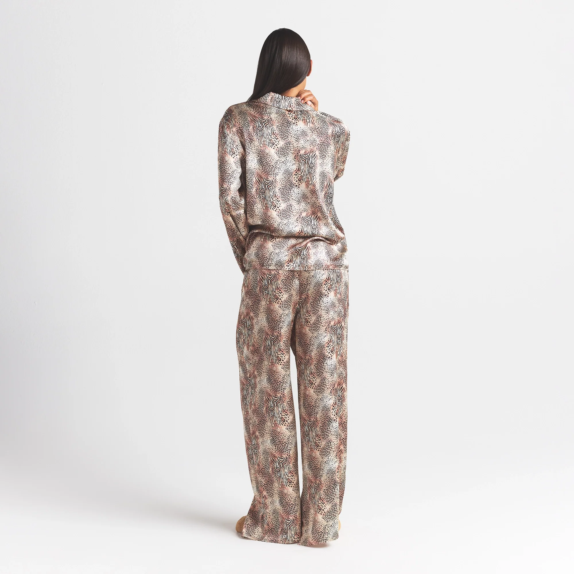 WOVEN SHINE LONG SLEEP SET | SAND MINI MULTI ANIMAL - Image 5